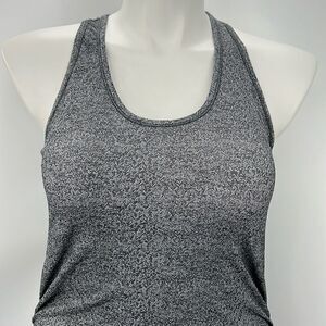 Athleta charcoal gray nylon ruched racerback tank large